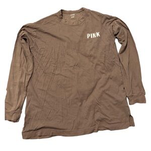 Women's VS Pink Brown Long Sleeve Shirt